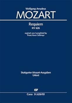 Amazon.com: Requiem: Süßmayr-Version: 9790007058357: Mozart